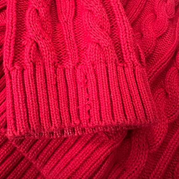 Lauren Ralph Lauren Cable Knit V-Neck Sweater Red Size 2X - Picture 5 of 6